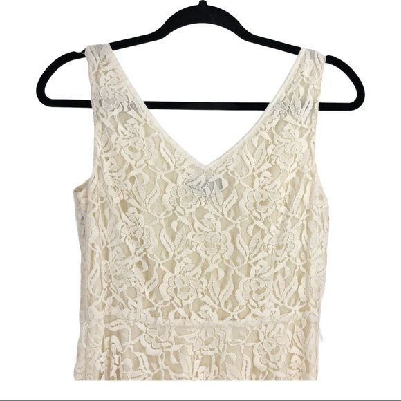 Elie Tahari Tahari Cottagecore Dress Sz 6P Cream Lace Ribbon Full Coquet Size M / US 6-8 / IT 42-44 - 6 Thumbnail