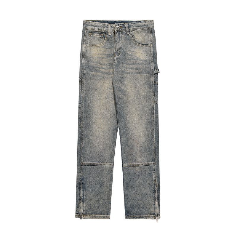 Japanese Brand × Vintage High street men's washed slim fit flared zipper jeans y2k Size US 32 / EU 48 - 1 Thumbnail