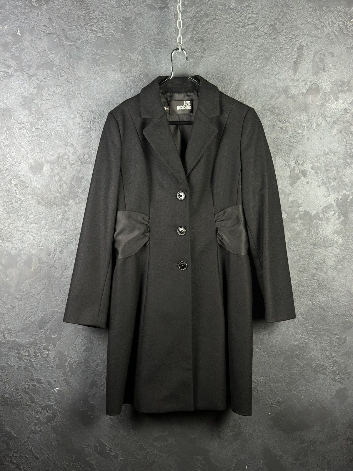 Love Moschino Love Moschino Black Wool Jackets & Women's Coat Size M / US 6-8 / IT 42-44 - 1 Thumbnail