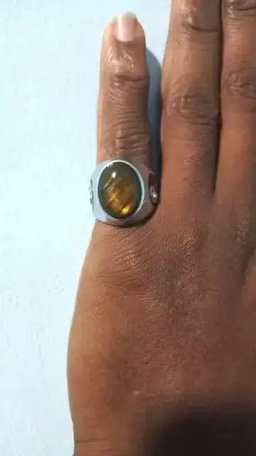 Other Oval Cat's Eye Stone Ring Men's Bohemian Crystal Size ONE SIZE - 1 Thumbnail