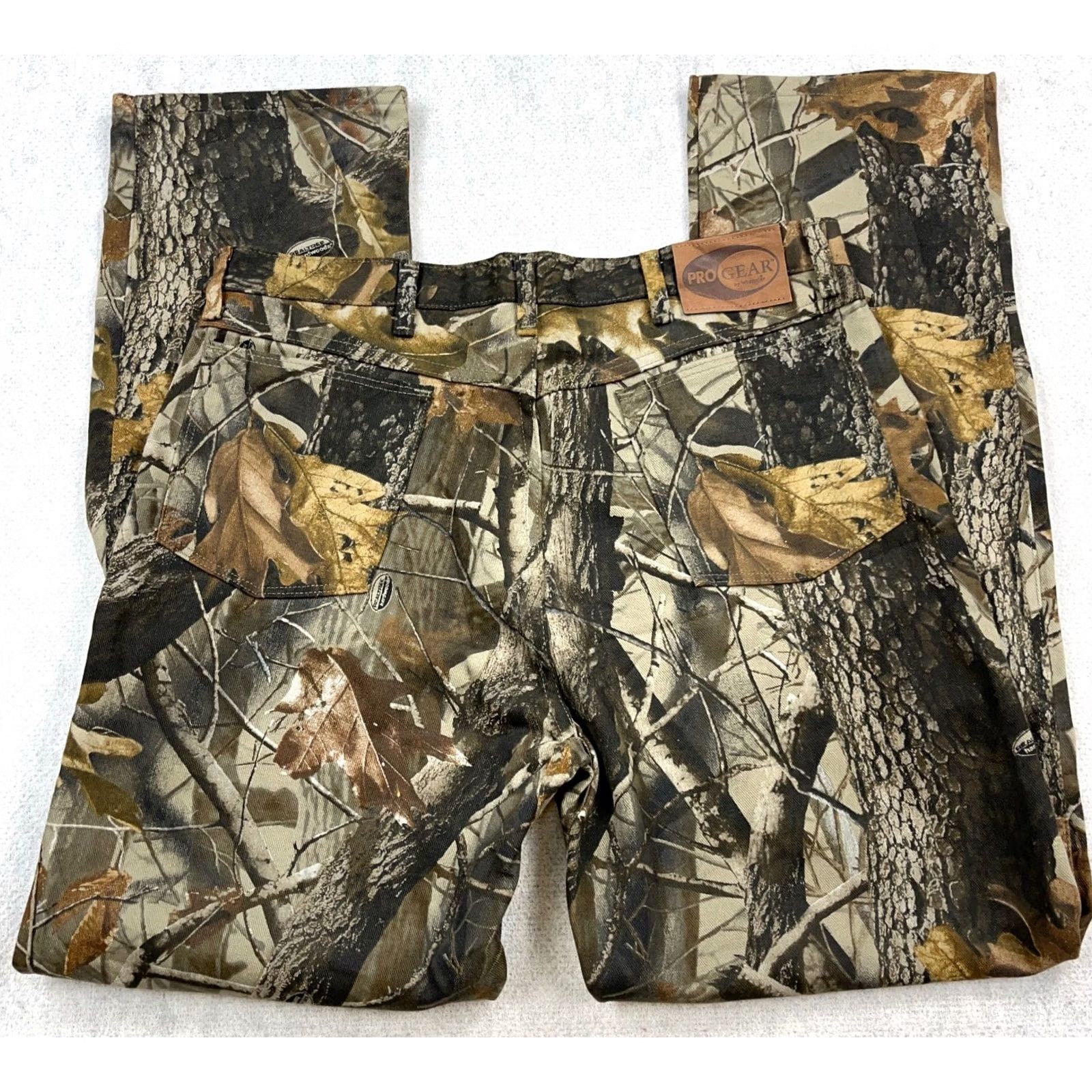 Wrangler VINTAGE Wrangler Camo Jeans Men 36x34 Realtree Hardwood Baggy Y2K Pro Gear Denim Jeans Regular Brown Camouflage 90s Pattern Mens Size US 36 / EU 52 - 2 Thumbnail