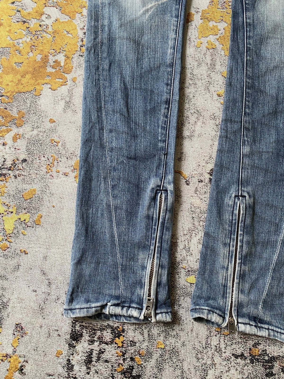 Japanese Brand Johnny Wolf Faded Blue Distressed Rick Owens Style Jeans Size US 30 / EU 46 - 8 Thumbnail