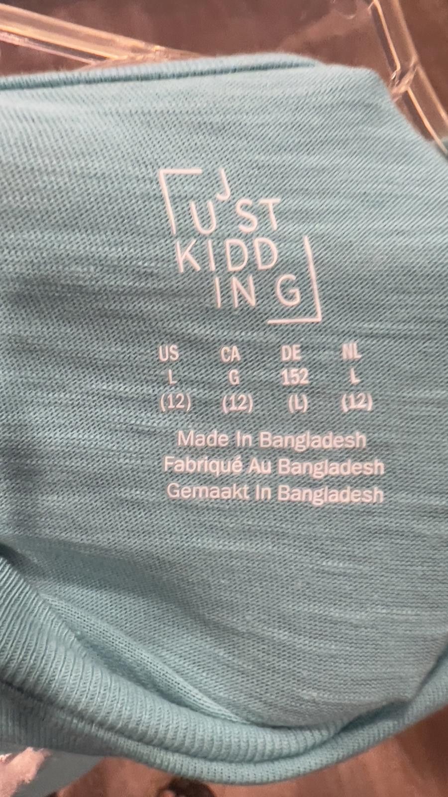 Other Just Kidding Turquoise Graphic Tee for Kids Size ONE SIZE - 3 Thumbnail