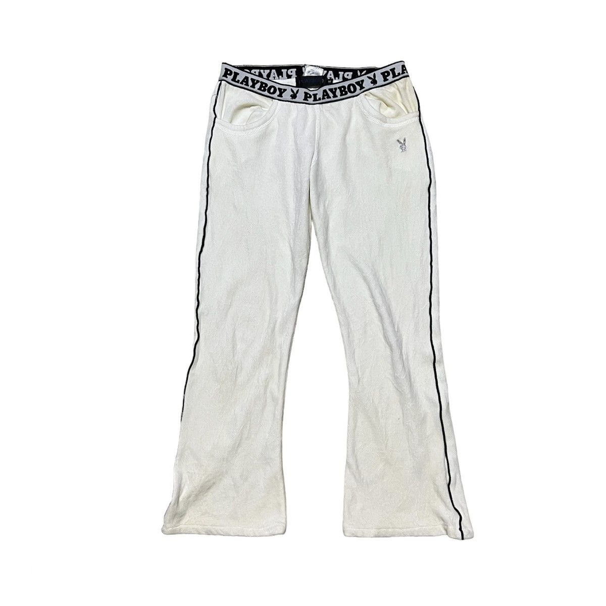 image of Playboy Side Tape Logo in White, Women's (Size 26)