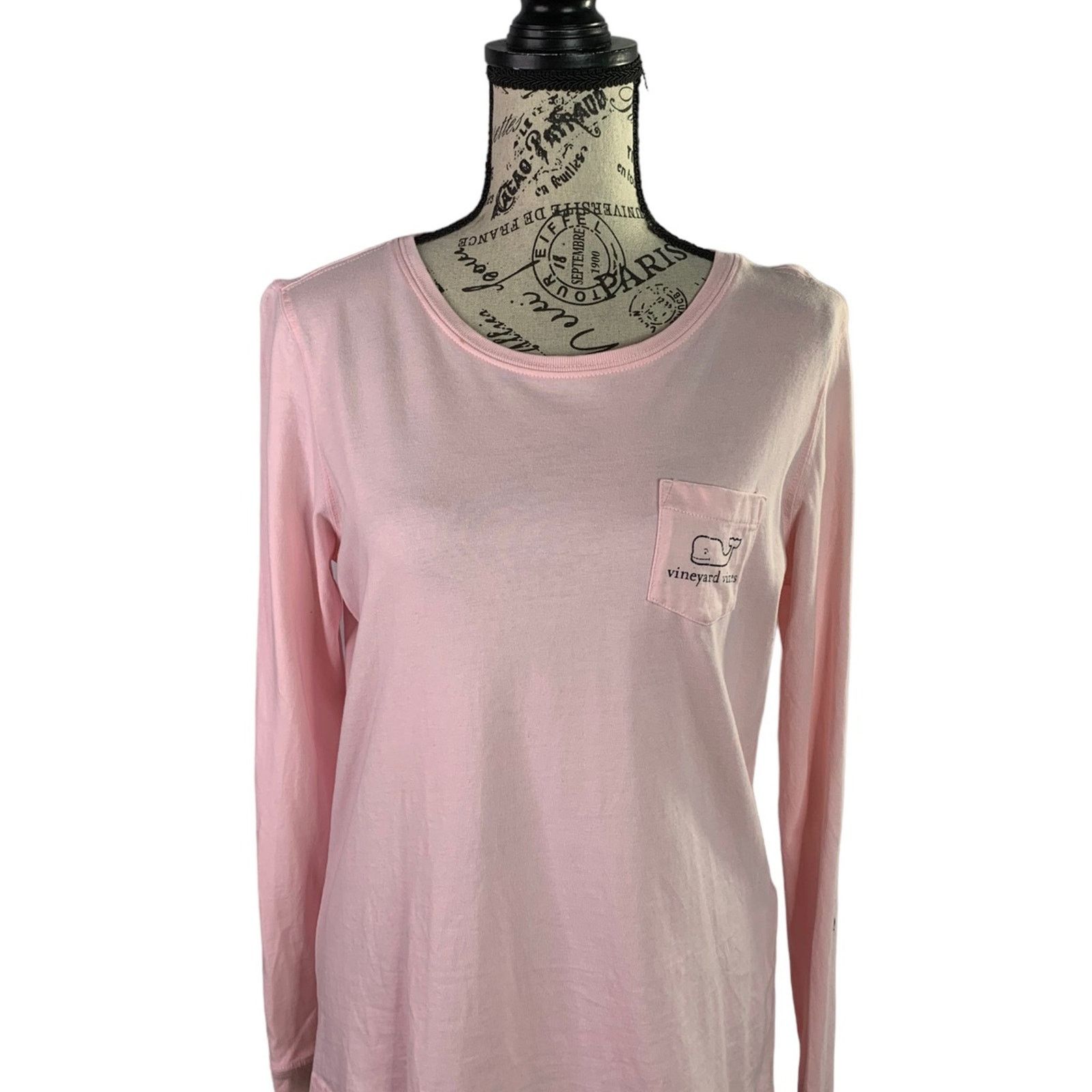 Vineyard Vines Vineyard Vines Womens Pink Long Sleeve Logo Cotton Small Size S / US 4 / IT 40 - 2 Thumbnail