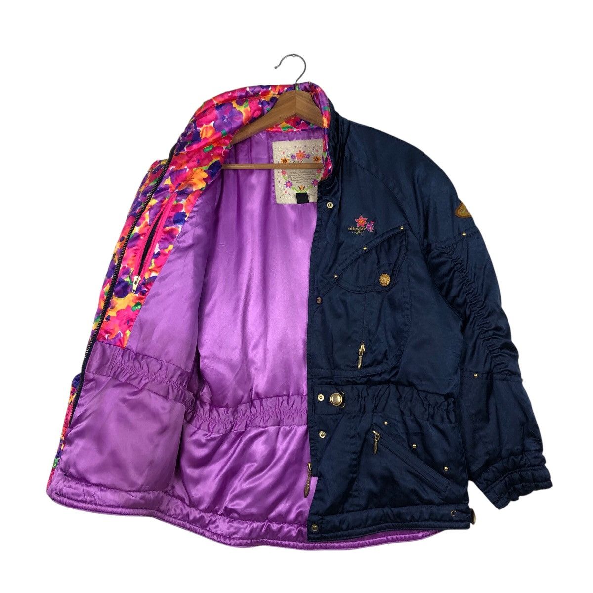 Japanese Brand × Vintage Vintage Bomber Jacket Ski Ellesse Multi Colour Cargo Pocket Size US M / EU 48-50 / 2 - 12 Thumbnail