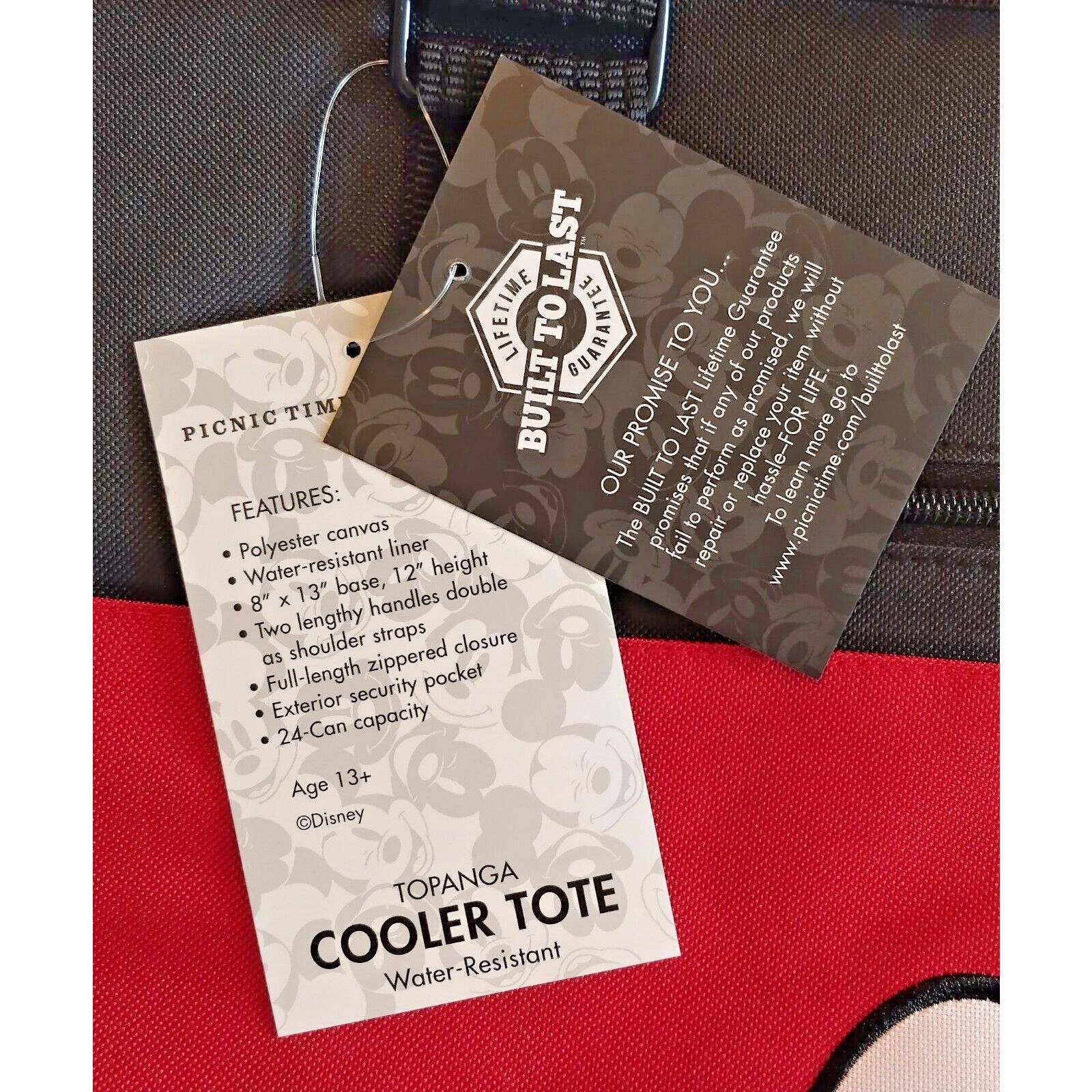 Disney NEW! Disney "Mickey's Shorts" 'Topanga Cooler Tote' Picnic T Size ONE SIZE - 8 Thumbnail
