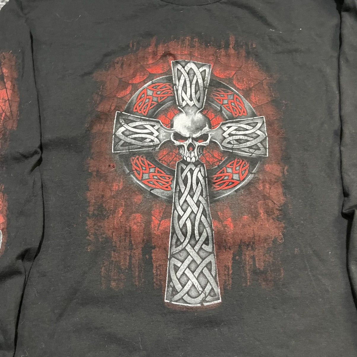 JNCO Vintage Y2K JNCO Style Skull Cross Shirt Longsleeve Grunge Size US L / EU 52-54 / 3 - 4 Thumbnail