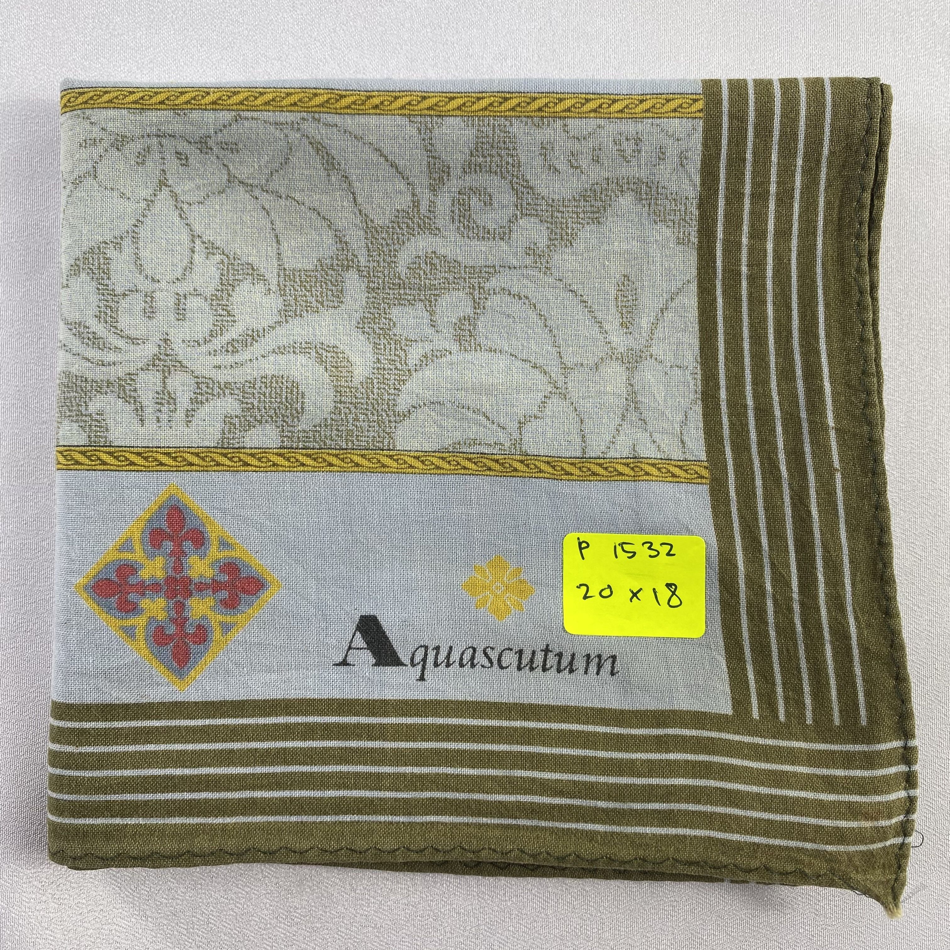 Aquascutum × Vintage Aquascutum Handkerchief / Neckerchief / Bandana-P1532 Size ONE SIZE - 9 Thumbnail
