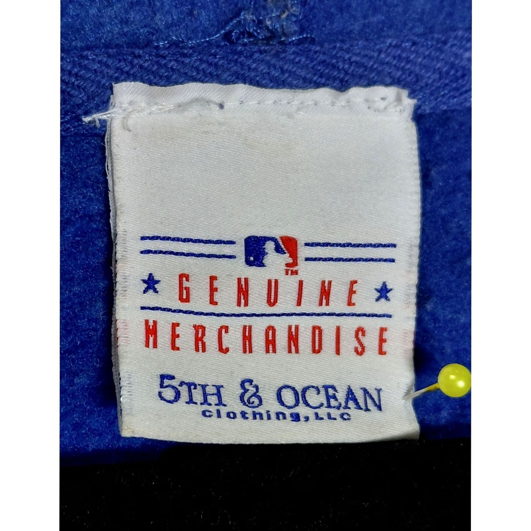 Vintage 5th & Ocean Mets Hoodie Blue Graphic Print Knit Men XL Cardigan Regular Cotton Blend Collared Men NY Mets 2015 Champions Size US XL / EU 56 / 4 - 5 Thumbnail