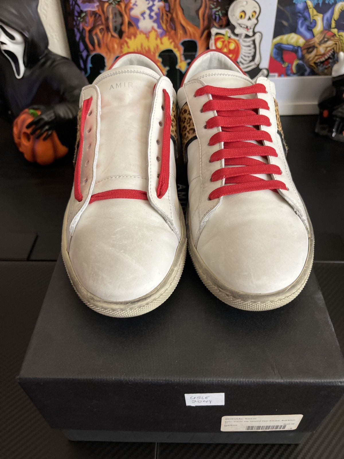 Amiri Amiri White Leopard Viper Low Sneakers Shoes Men's 41 8US Size US 8 / EU 41 - 3 Thumbnail