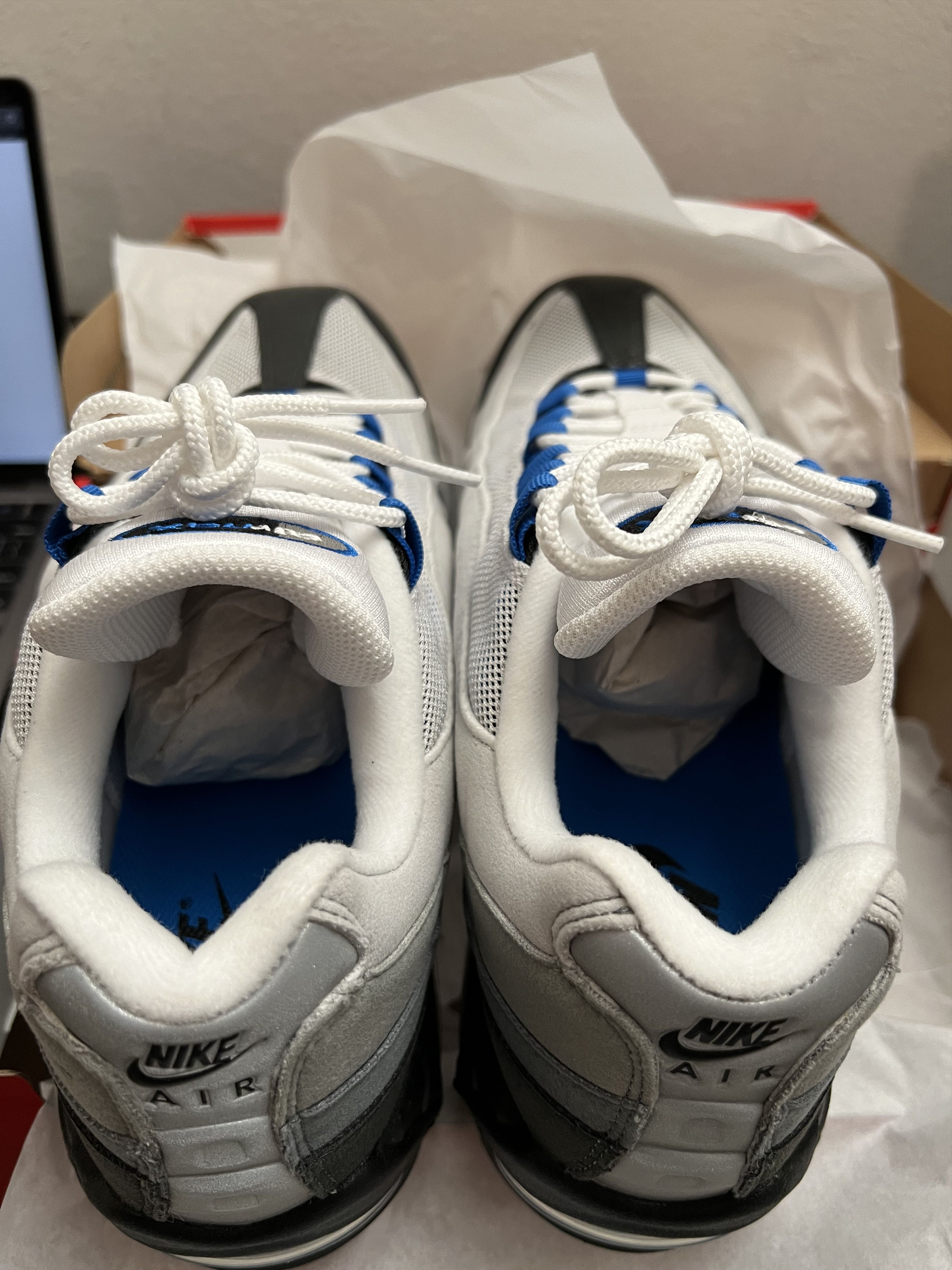 Nike Nike Air Max 95 OG Big Bubble Blue Spark Size US 12.5 / EU 45-46 - 2 Thumbnail