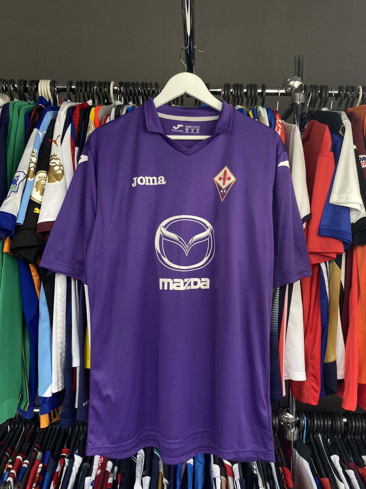 Joma 2013/14 JOMA FIORENTINA HOME SOCCER FOOTBALL JERSEY SHIRT Size US XL / EU 56 / 4 - 1 Thumbnail