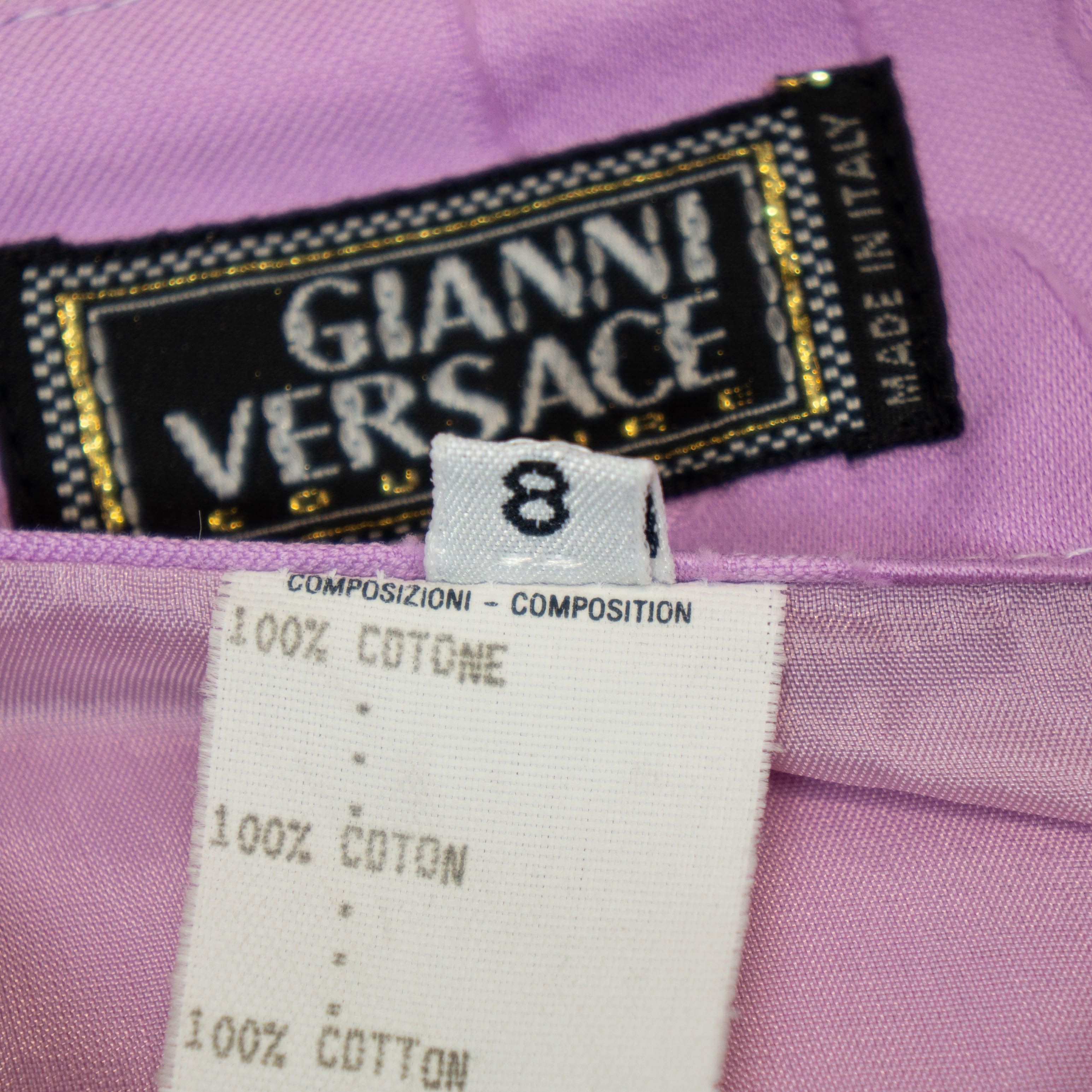Versace GIANNI VERSACE Purple Skirt Vintage 80s 90s Size 28" / US 6 / IT 42 - 6 Thumbnail