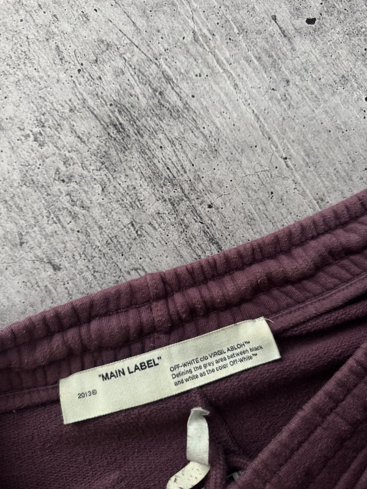 Off-White Off White M Tape Diag Joggers Bottoms Burgundy Virgil Abloh Size US 34 / EU 50 - 10 Thumbnail