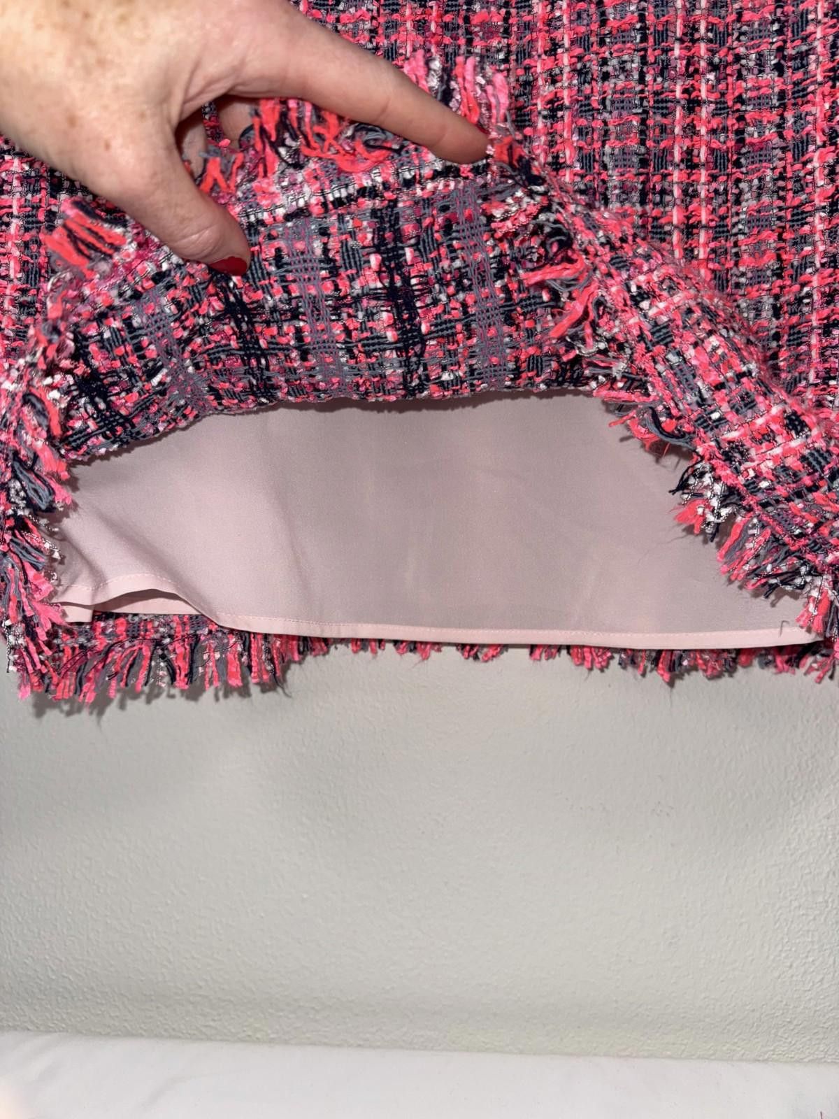 Kate Spade NWT KATE SPADE TWEED SHEATH DRESS PINK PLAID PEONY SIZE 8 Size M / US 6-8 / IT 42-44 - 6 Thumbnail