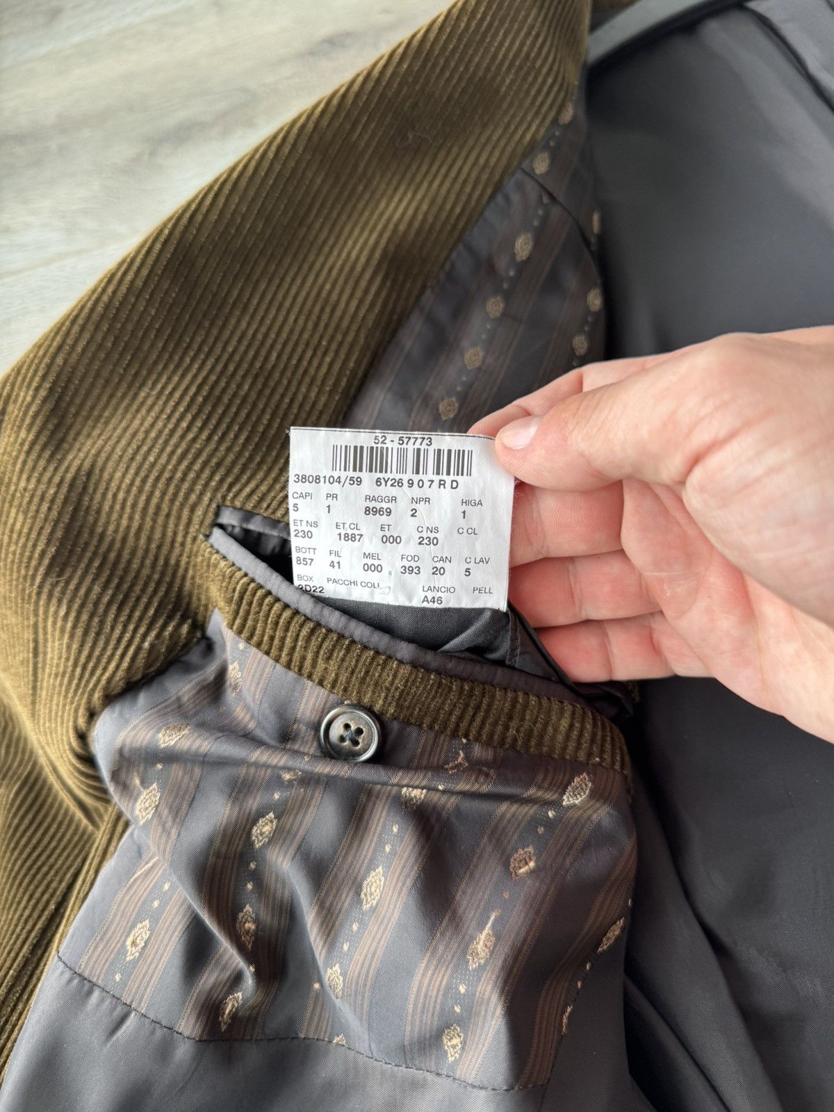 Corneliani Corneliani Corduroy Men's Blazer Size 48R - 11 Thumbnail