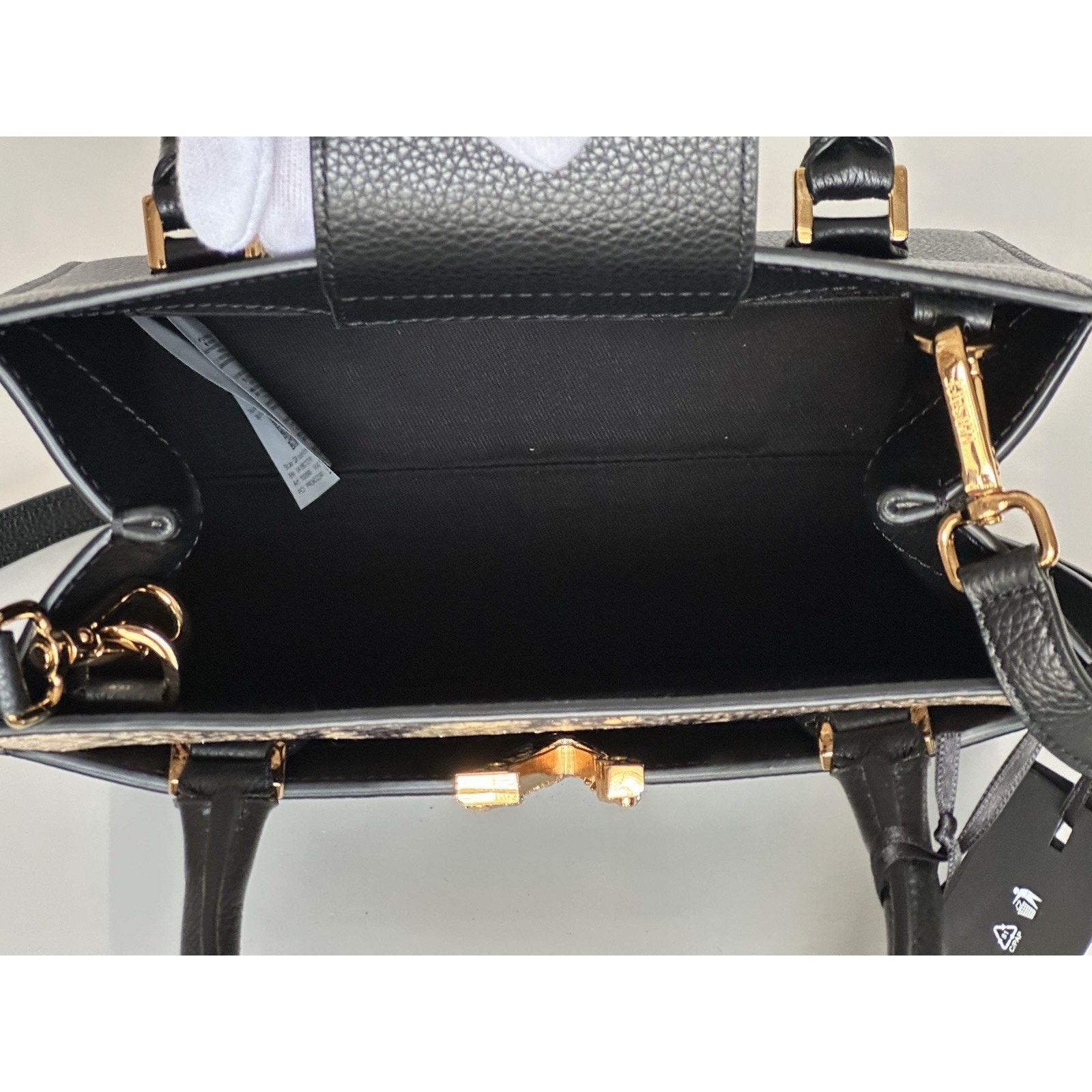 Versace Versace Virtus Calf Leather Small Black Bag 1005960 Size ONE SIZE - 17 Thumbnail