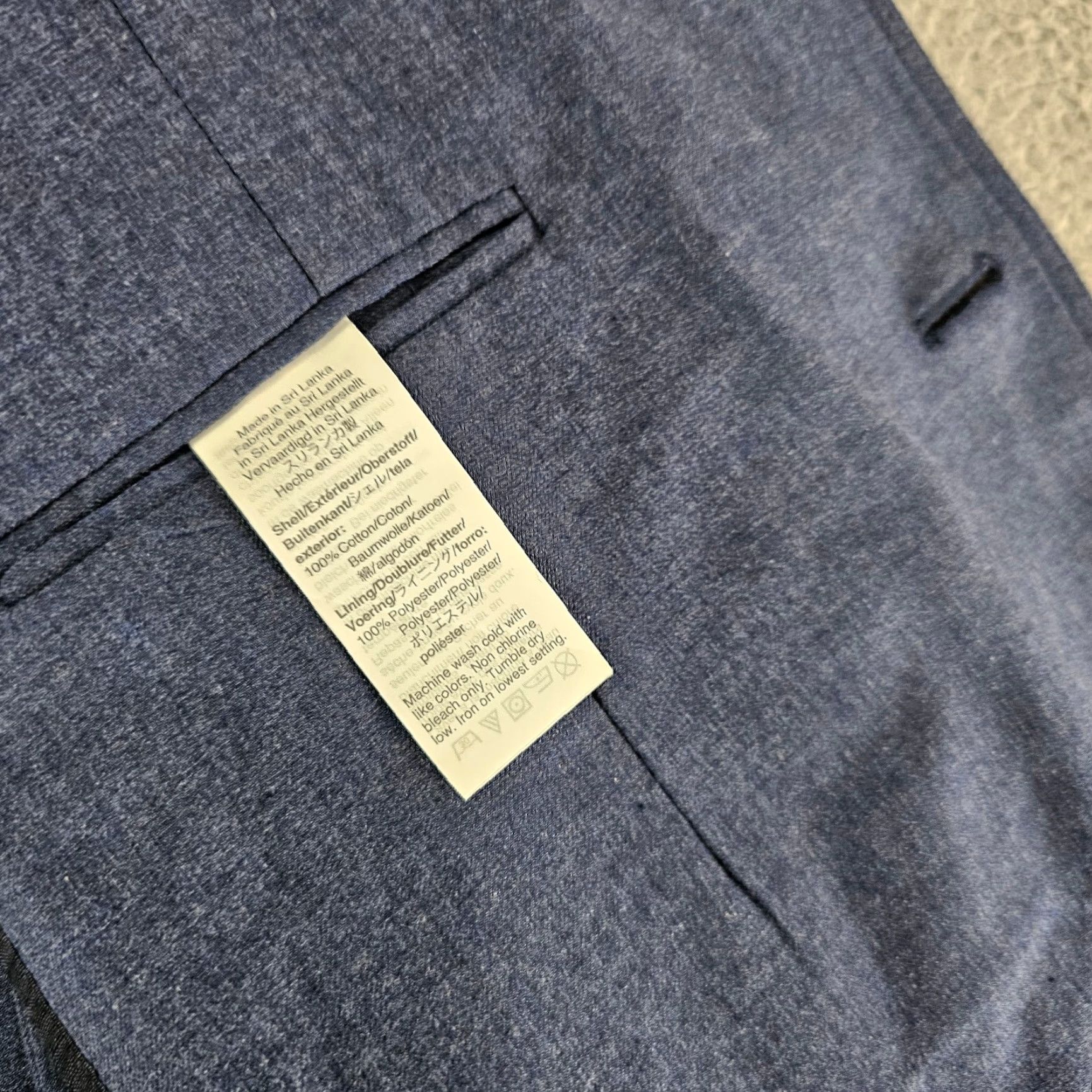 J.Crew J. CREW THOMPSON Blazer Mens 34 Blue Cotton Two Button Sport Coat Unconstructed Size 34R - 6 Thumbnail
