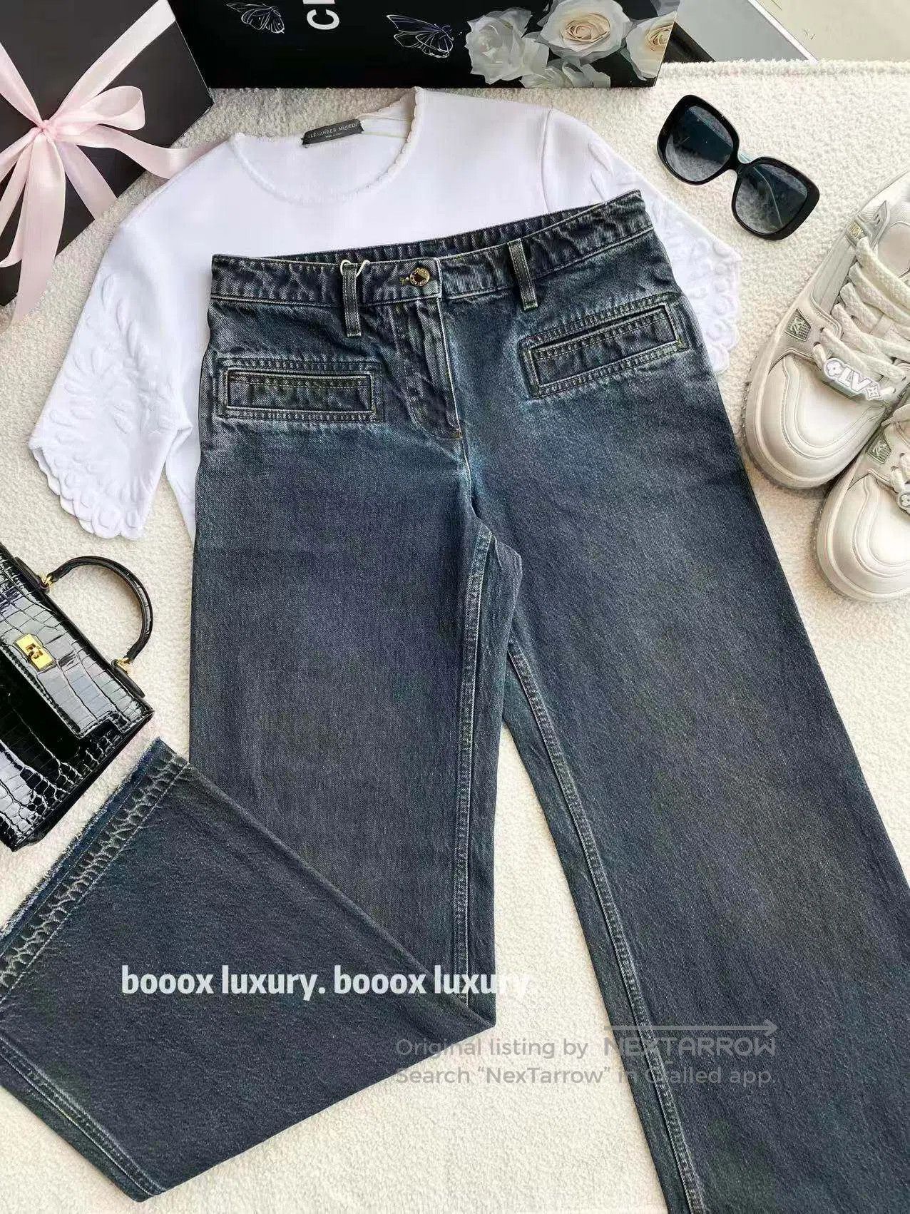 Louis Vuitton Louis Vuitton Letter logo wide-leg jeans| Size 24" / US 00 / IT 34 - 1 Thumbnail