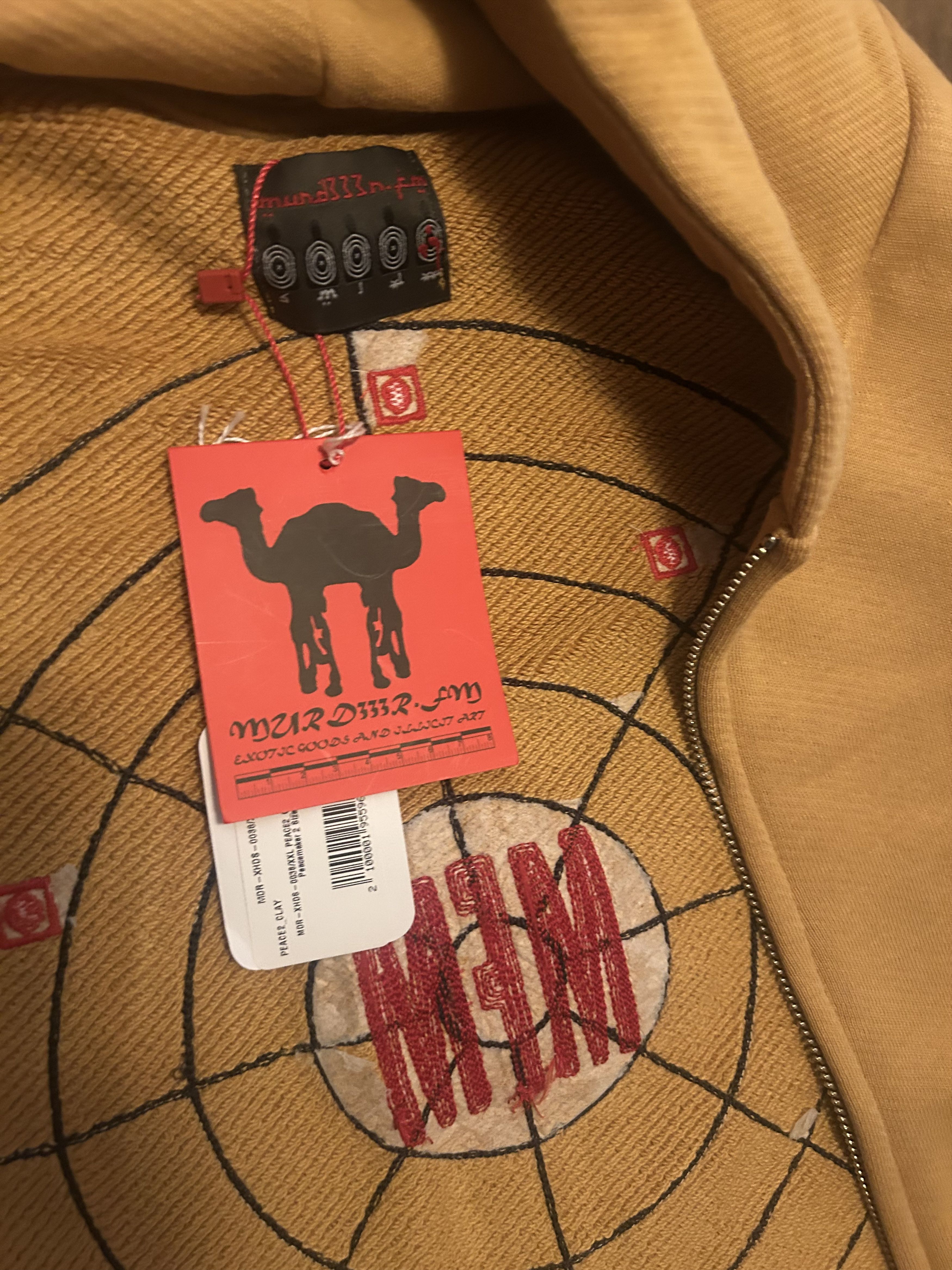 murd333r.fm MURD333R.FM MUSTARD YELLOW PEACEMAKER ZIP UP HOODIE Size US XXL / EU 58 / 5 - 3 Thumbnail