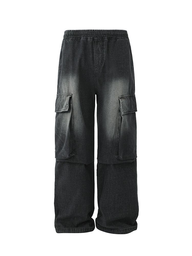 Japanese Brand × Jean Retro high street loose wide leg casual jeans Size US 34 / EU 50 - 4 Thumbnail