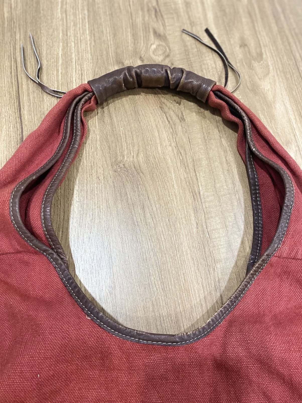 Vintage RARE ALCHIMIA ITALY CANVAS LEATHER CRAFTS HANDMADE SLING BAG Size ONE SIZE - 5 Thumbnail