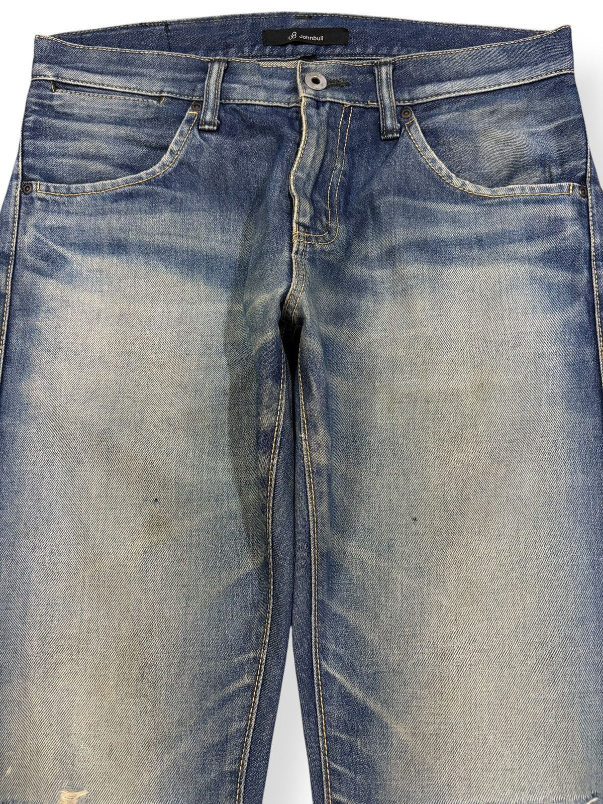 Johnbull Vintage Japanese Brand Johnbull Blue Faded Distressed Jeans Size US 31 - 3 Thumbnail