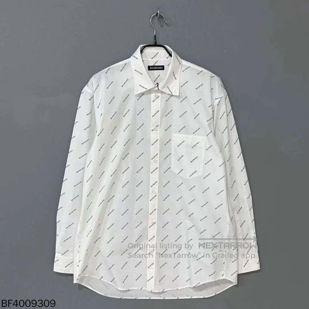 Balenciaga Balenciaga Logo Print White Shirt. Size US XS / EU 42 / 0 - 2 Thumbnail