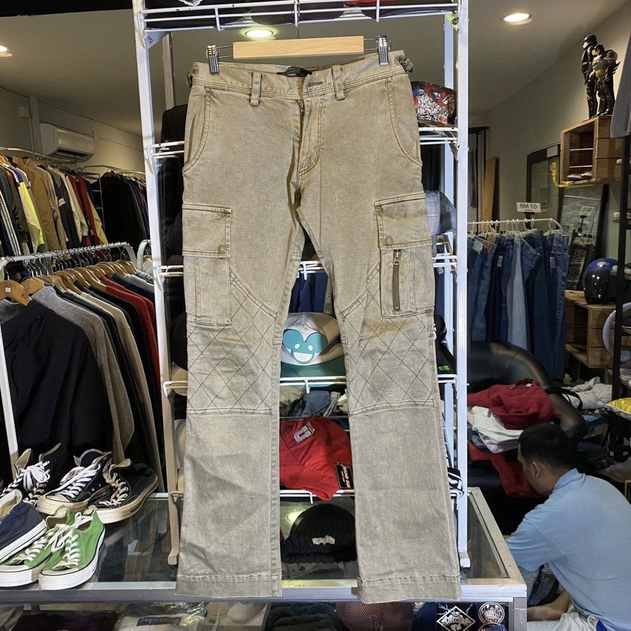 Tete Homme TETE HOMME DOUBLE KNEE CARGO PANTS Size US 29 - 1 Thumbnail