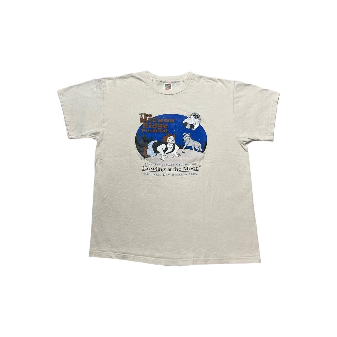Fruit Of The Loom × Vintage Y2K Howling at the Moon McCune Ridge Festival Funny T-Shirt Size US XL / EU 56 / 4 - 1 Thumbnail