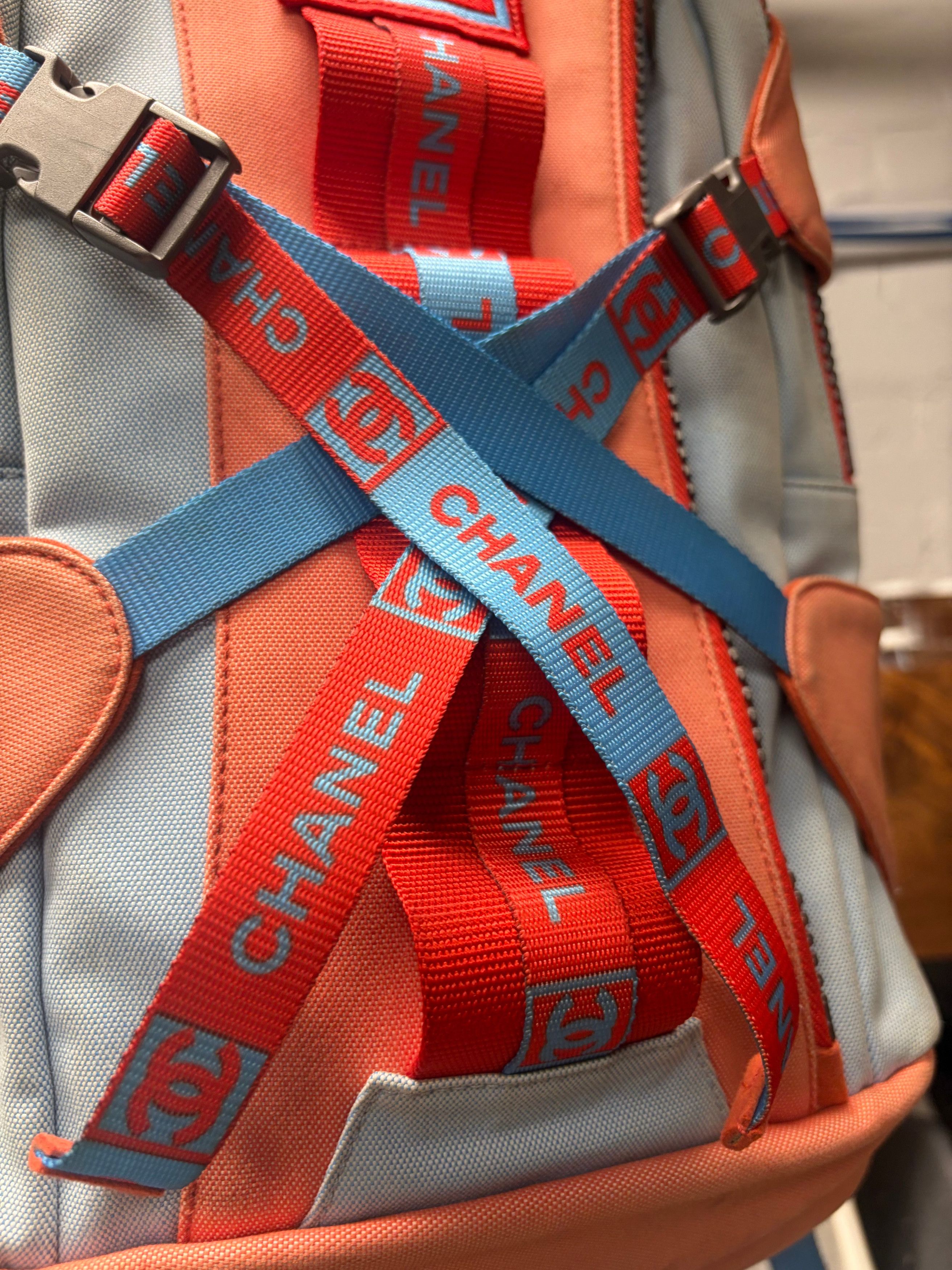 Chanel SS2002 Chanel Sport ‘Powder Blue/Orange’ Backpack Size ONE SIZE - 2 Thumbnail