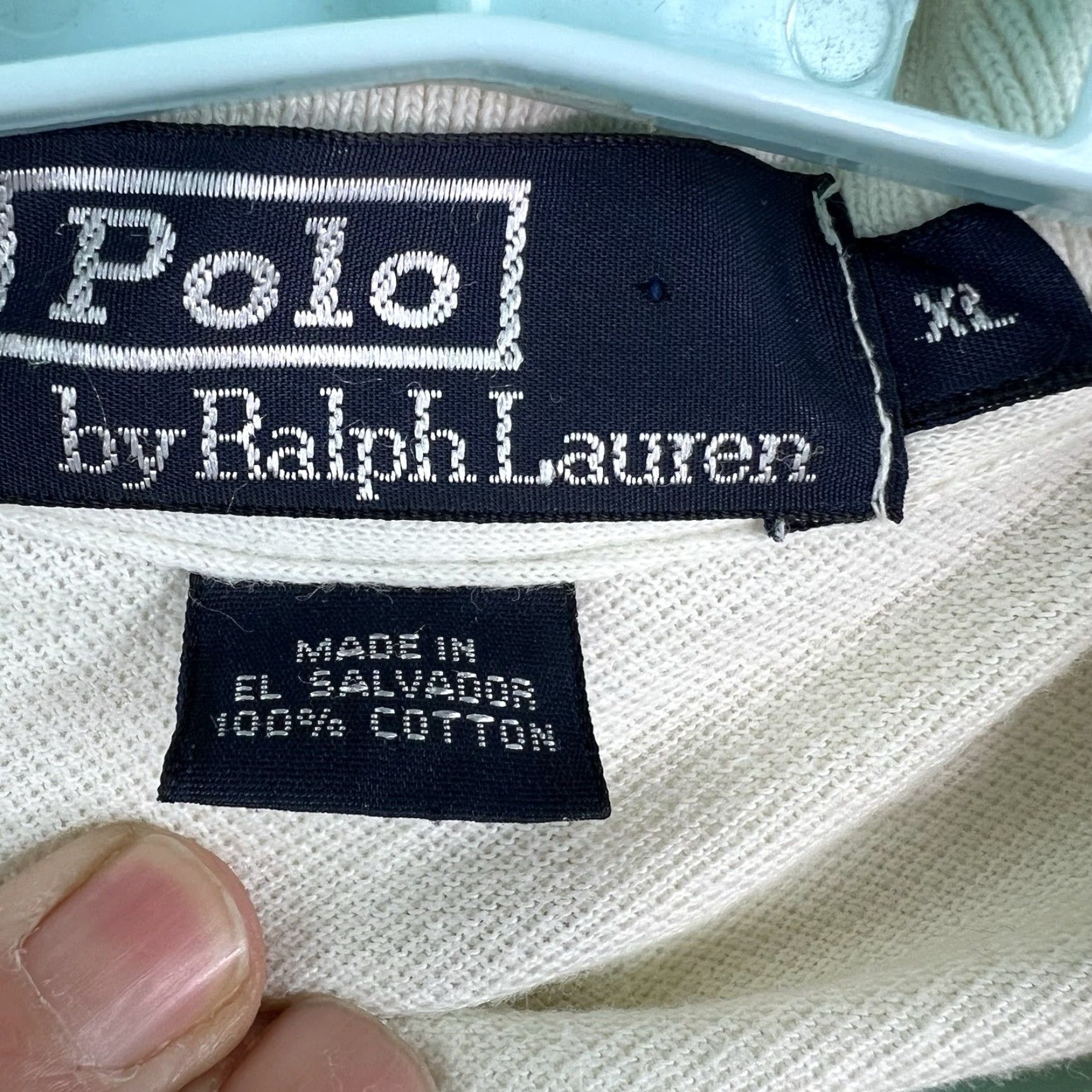 Ralph Lauren VINTAGE Ralph Lauren Polo Shirt Long Sleeve Mens XL White Casual Classic 90s Size US XL / EU 56 / 4 - 4 Thumbnail