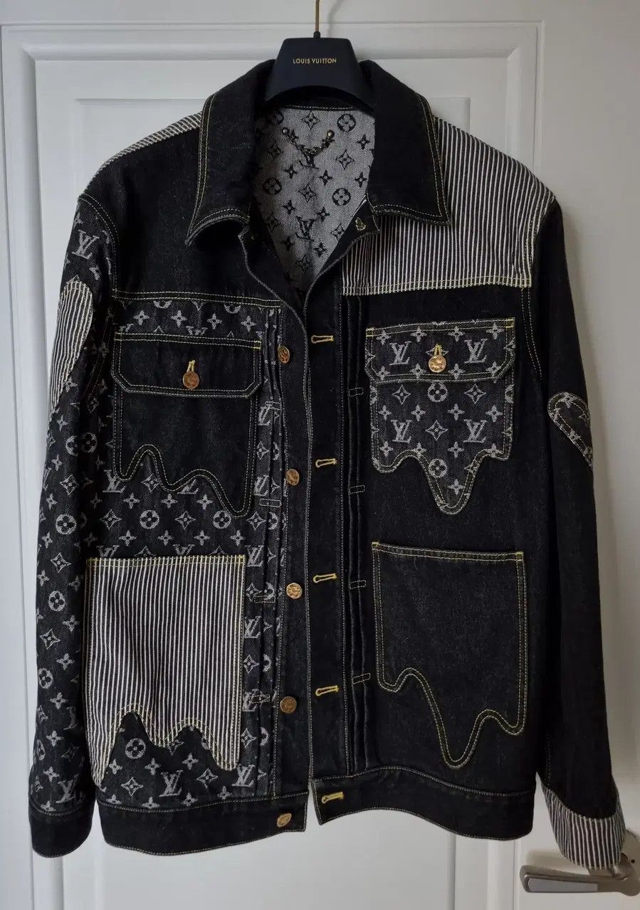 Louis Vuitton × Nigo LOUIS VUITTON NIGO PATCH ZIP DENIM HOODED