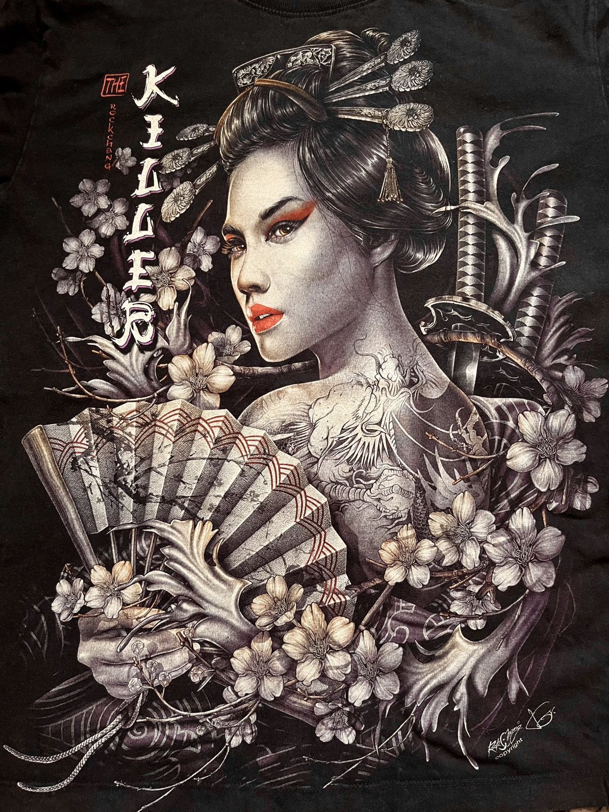 Japanese Brand Geisha Tatoo Sukajan Style T shirt Size US M / EU 48-50 / 2 - 4 Thumbnail