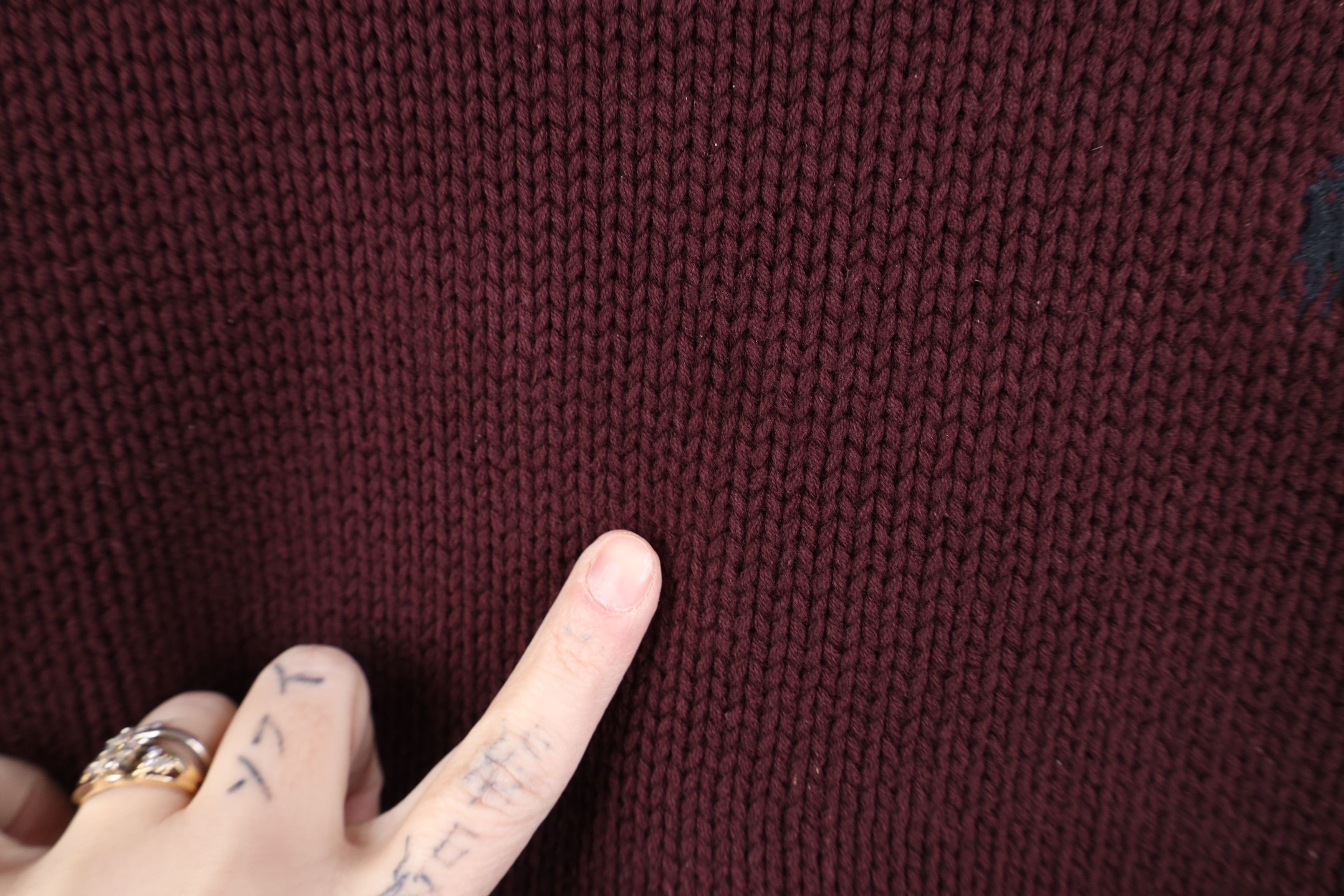 Ralph Lauren Vintage 80s 90s Ralph Lauren Ribbed Knit Sweater Maroon Size US S / EU 44-46 / 1 - 5 Thumbnail