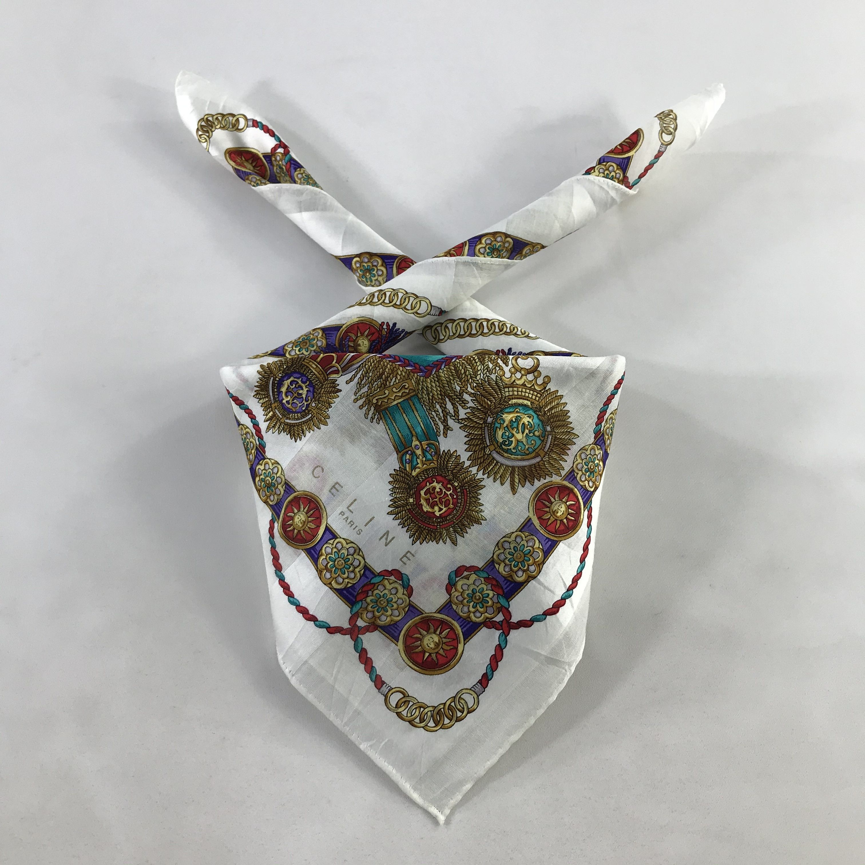 Celine × Vintage Celine Bandana / Handkerchief / Neckerchief - S1018 Size ONE SIZE - 3 Thumbnail