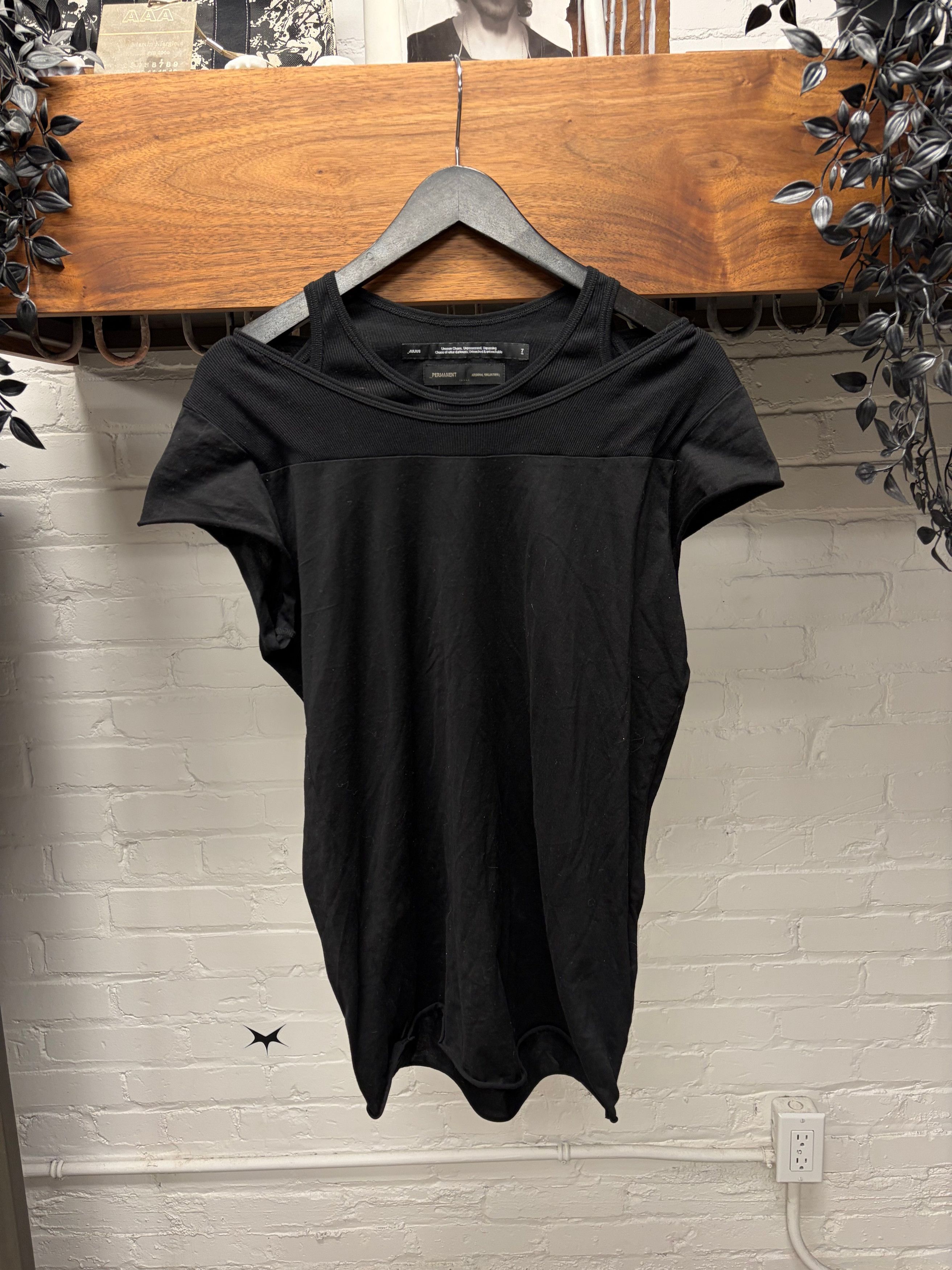 Julius SS2025 Julius Layered Ribbed Black Tank Top/T-Shirt Size US M / EU 48-50 / 2 - 1 Thumbnail