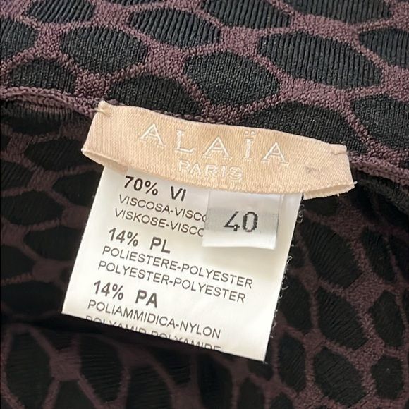 Alaia ALAIA Knit Scalloped Diamond Print Drop Waist Knee Fit Flare Size S / US 4 / IT 40 - 8 Thumbnail