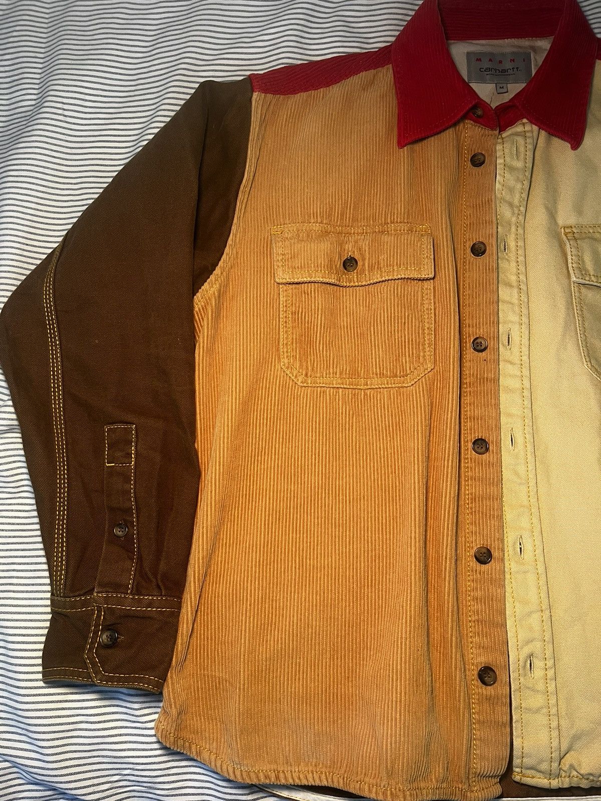 Carhartt × Marni Marni Carhartt WIP Colorblock Overshirt Size Medium Size US M / EU 48-50 / 2 - 2 Thumbnail