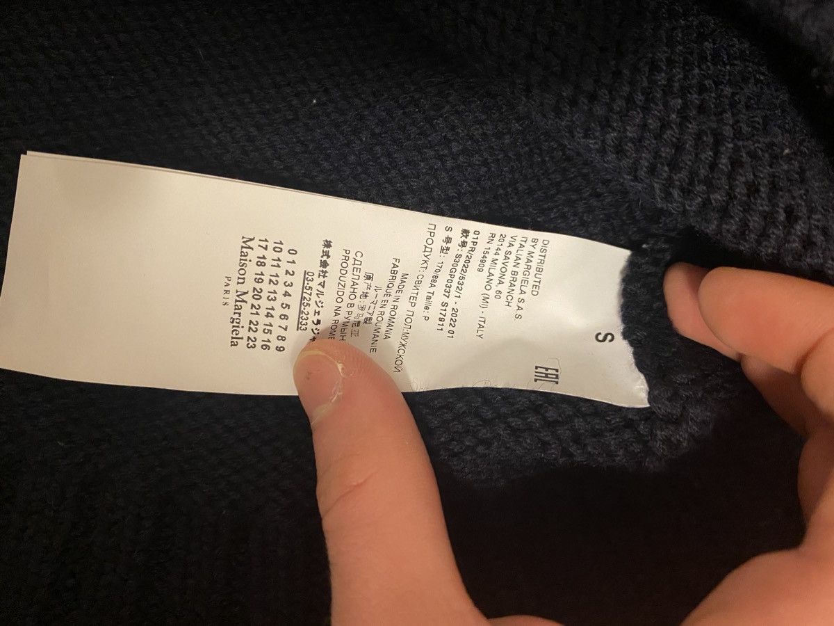 Maison Margiela Maison Margiela Men's Navy Knitsweater Size US S / EU 44-46 / 1 - 6 Thumbnail