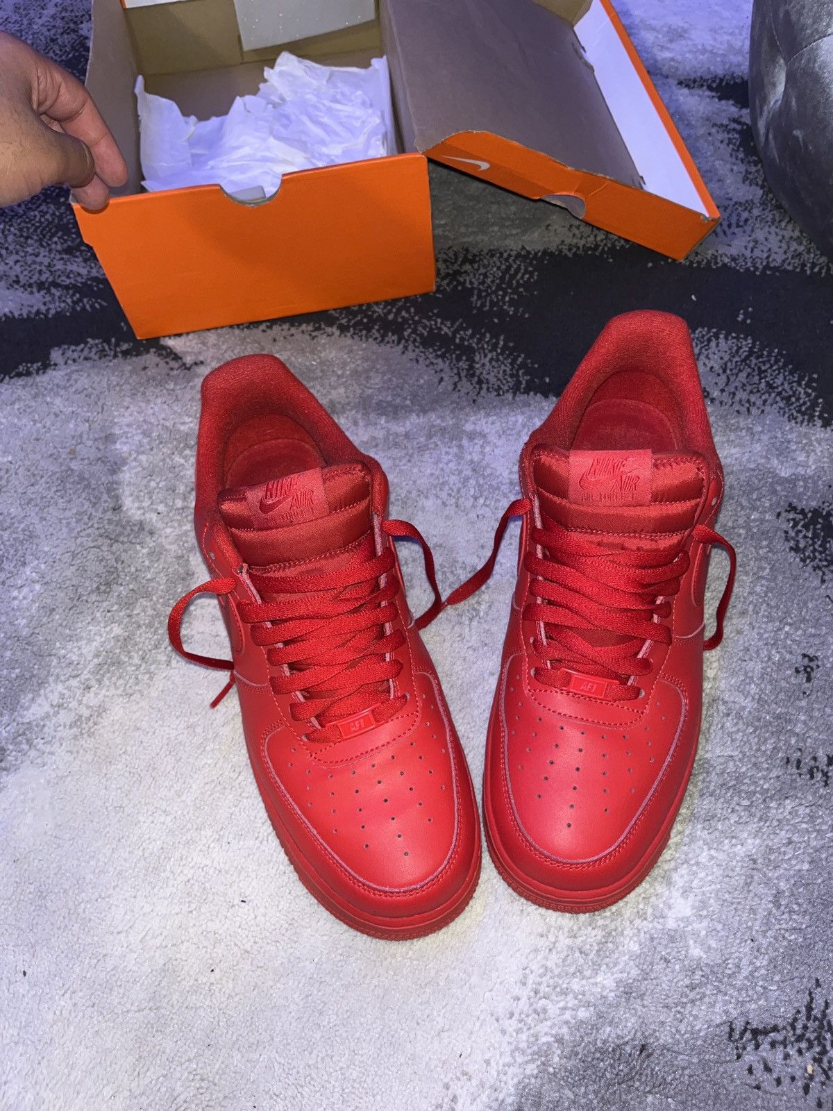 Nike Air force triple red Size US 11.5 / EU 44-45 - 2 Thumbnail