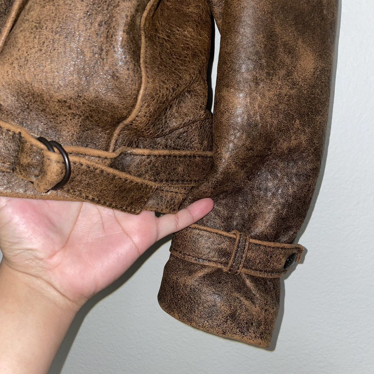 Schott Schott Brown Leather Jacket With Sherpa Collar Size S / US 4 / IT 40 - 2 Thumbnail