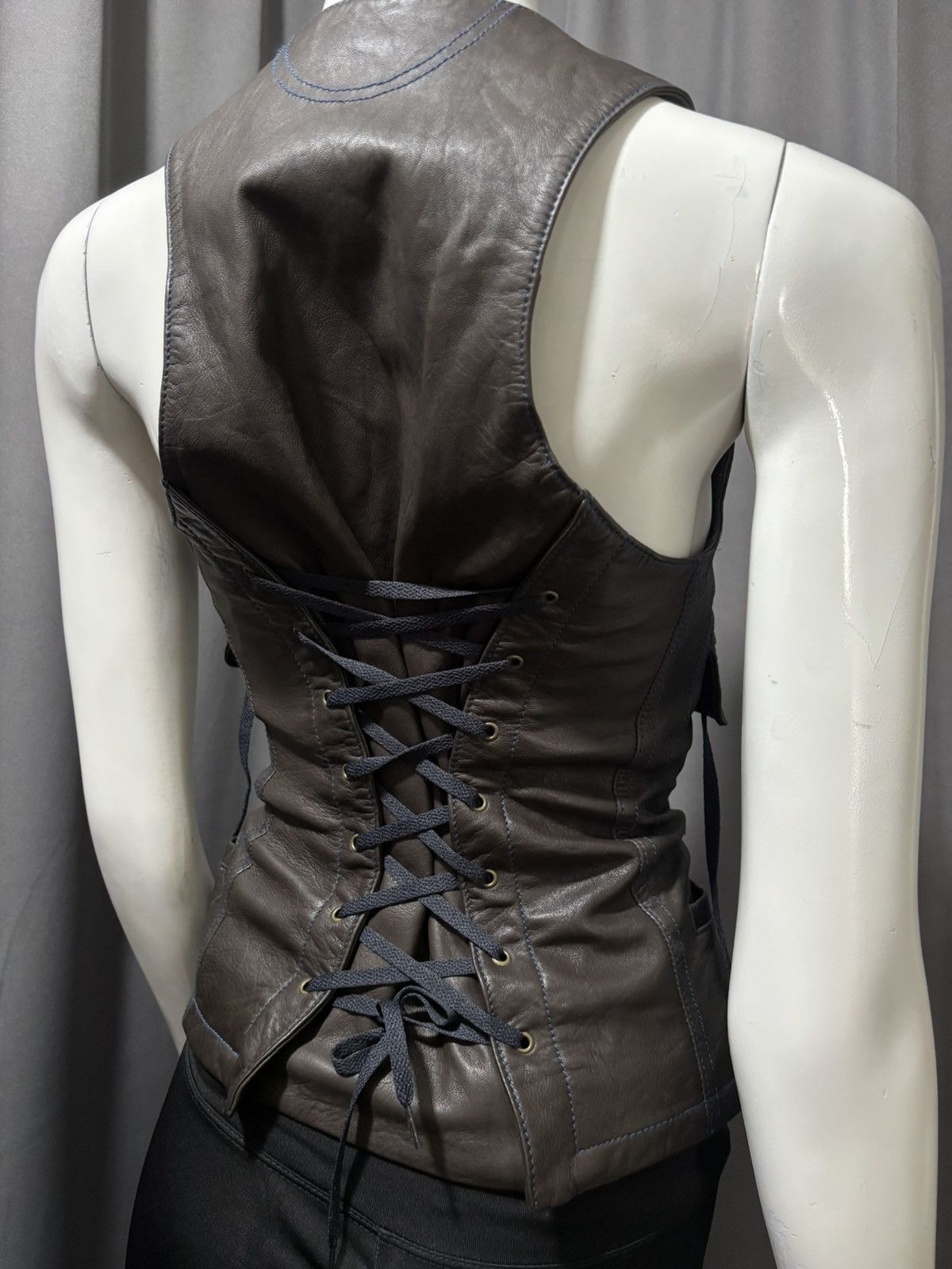 Converse Napoleon Corset Leather Vest Size XS / US 0-2 / IT 36-38 - 6 Thumbnail