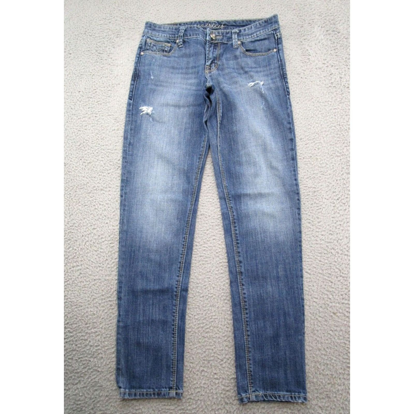 Vintage Maurices Women's Jeans Blue Stretch Denim Cotton Blend Size 6 Straight Pants Mens Womens Size 28" / US 6 / IT 42 - 2 Thumbnail