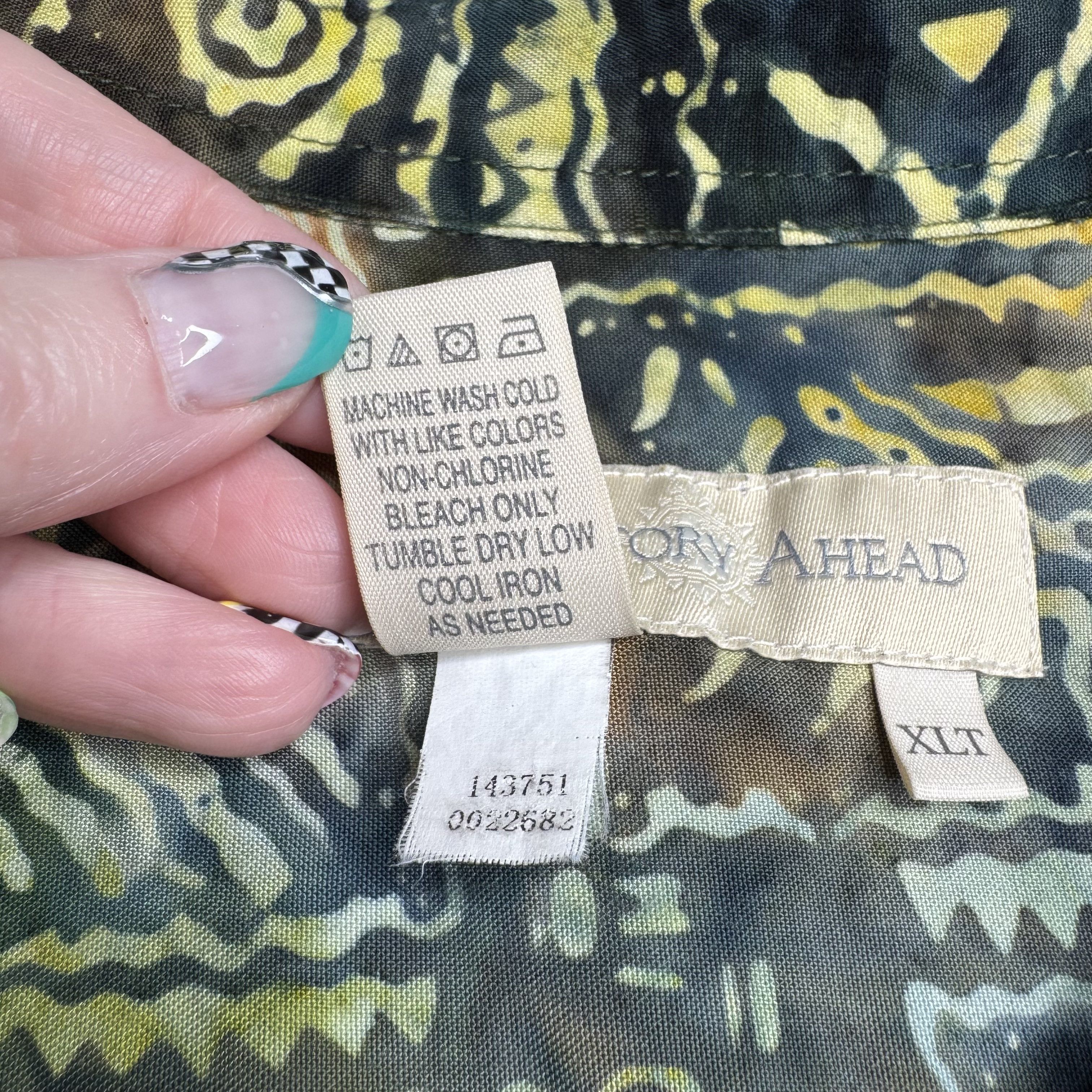 The Territory Ahead Vintage Territory Ahead Tie Dye Batik Rayon Tribal Shirt Size US XL / EU 56 / 4 - 10 Thumbnail