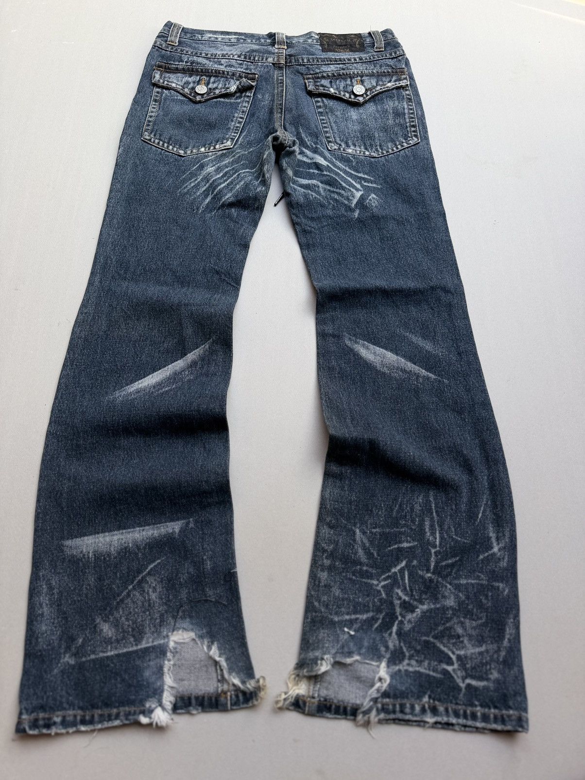 Japanese Brand Zerosail Lace up flare jeans Size US 29 - 3 Thumbnail