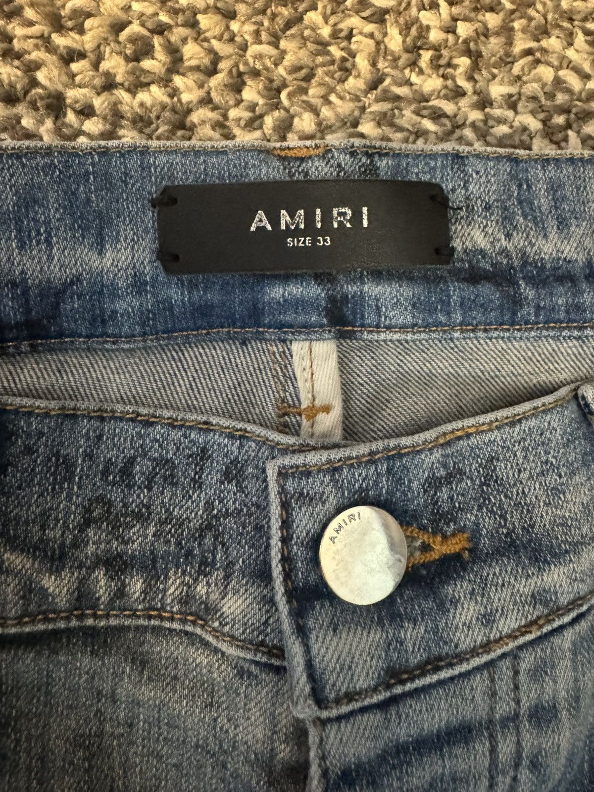 Amiri Amiri Military Stencil Jeans Clay Indigo Size US 33 - 7 Thumbnail