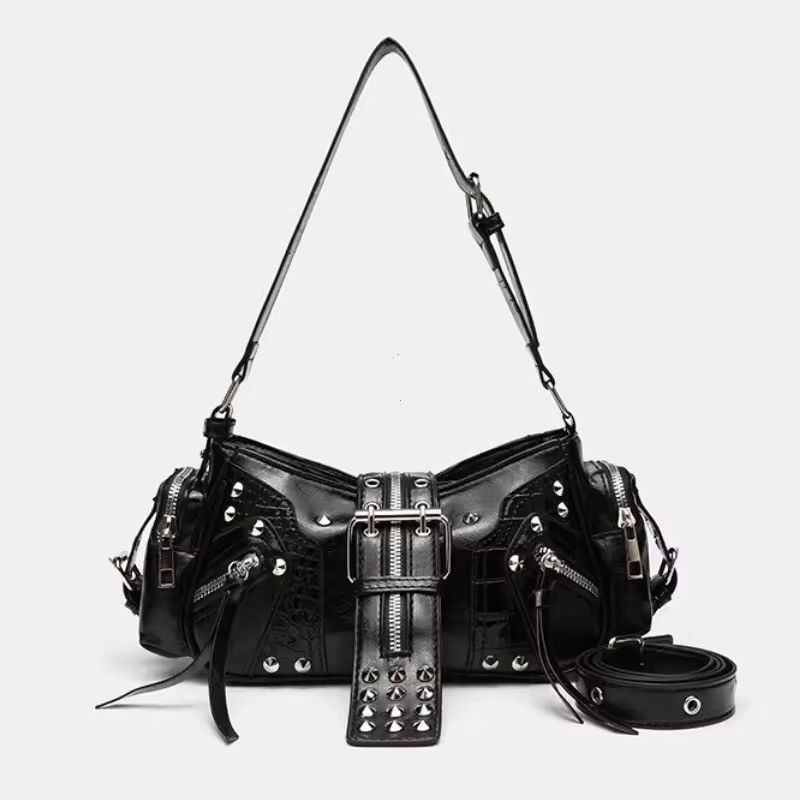 Other Y2K Rivet Shoulder Bag / Black PU Leather / Women Size ONE SIZE - 1 Thumbnail