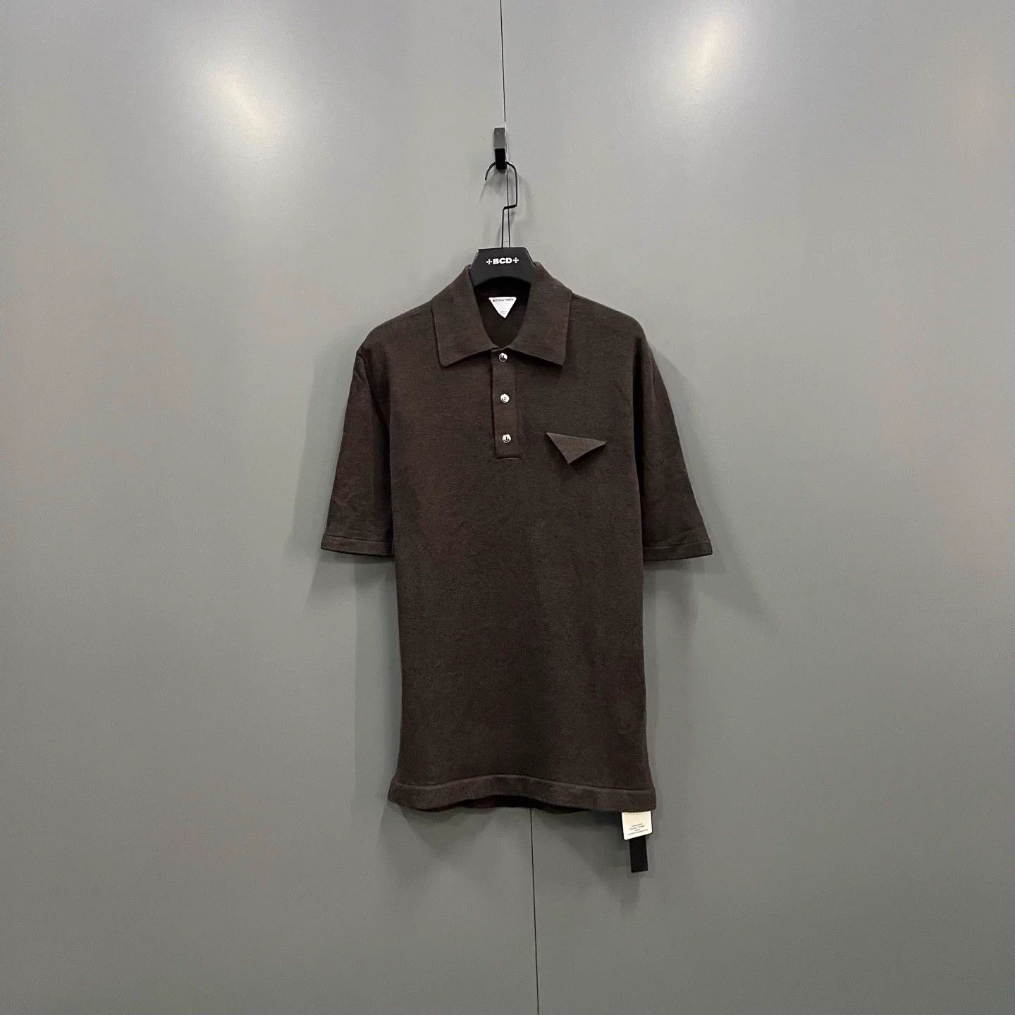 Bottega Veneta BV Deep Brown Tri-Patch Short-Sleeve Polo M Size US M / EU 48-50 / 2 - 1 Thumbnail